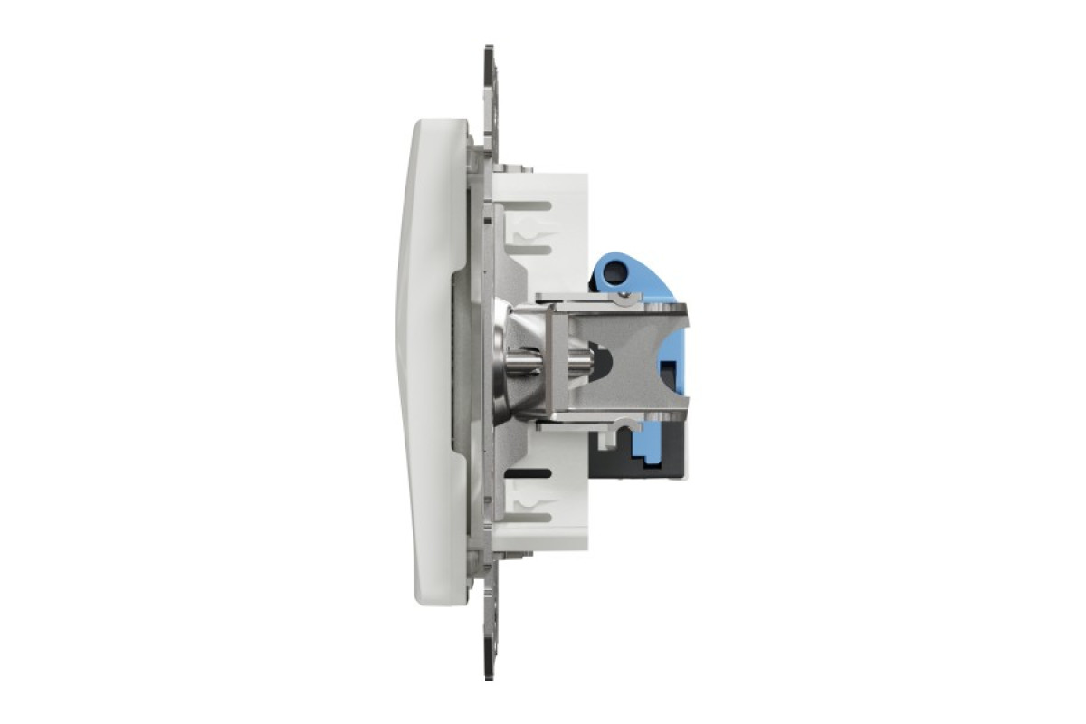 Комп'ютерна розетка, RJ45 CAT6 UTP, Біла, Sedna Design (SDD111461)