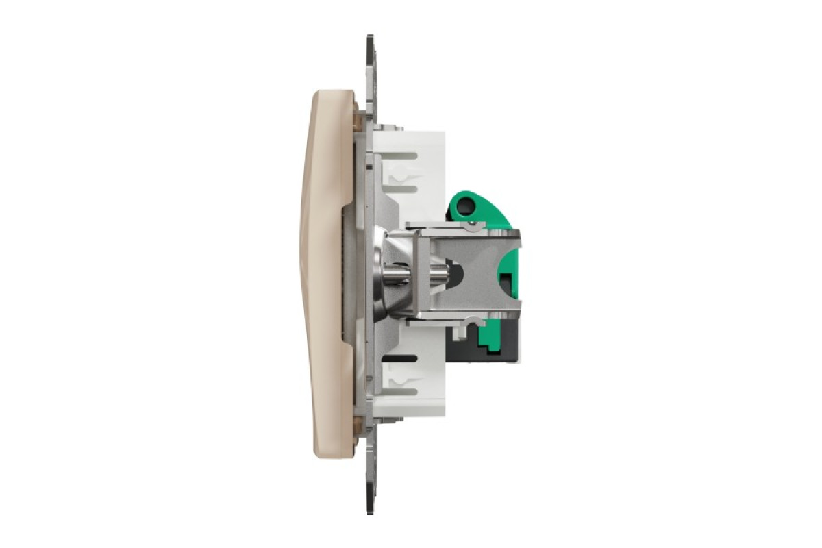 Один роз’єм RJ45 категорія 5E UTP Бежевий Sedna Design (SDD112451)