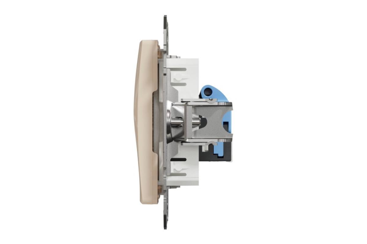 Комп'ютерна розетка, RJ45 CAT6 UTP, Бежева, Sedna Design (SDD112461)