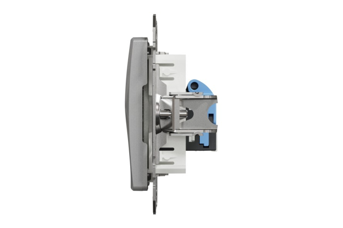 Комп'ютерна розетка, RJ45 CAT6 UTP, Алюміній, Sedna Design (SDD113461)