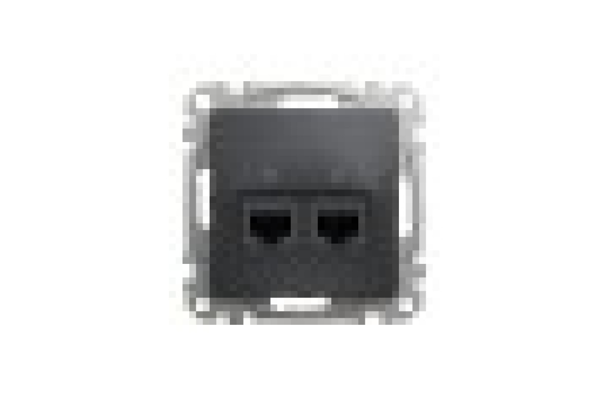 Два роз’єми RJ45 категорія 5E UTP Чорний Sedna Design (SDD114452)