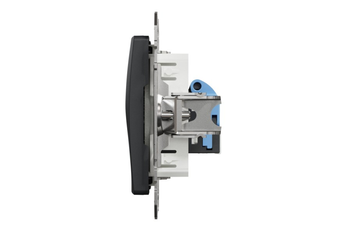 Комп'ютерна розетка, RJ45 CAT6 UTP, Чорна, Sedna Design (SDD114461)