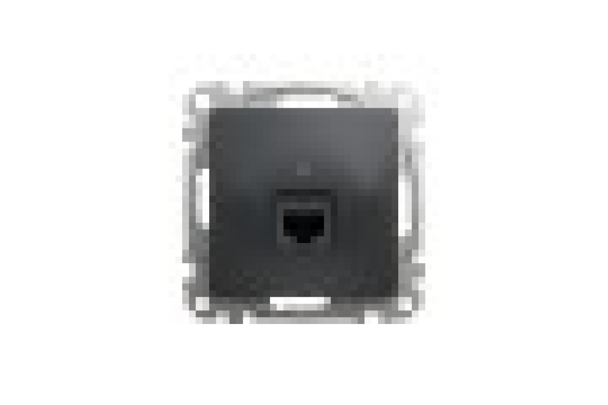 Комп'ютерна розетка, RJ45 CAT6 UTP, Чорна, Sedna Design (SDD114461)