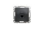 Комп'ютерна розетка, RJ45 CAT6 UTP, Чорна, Sedna Design (SDD114461)