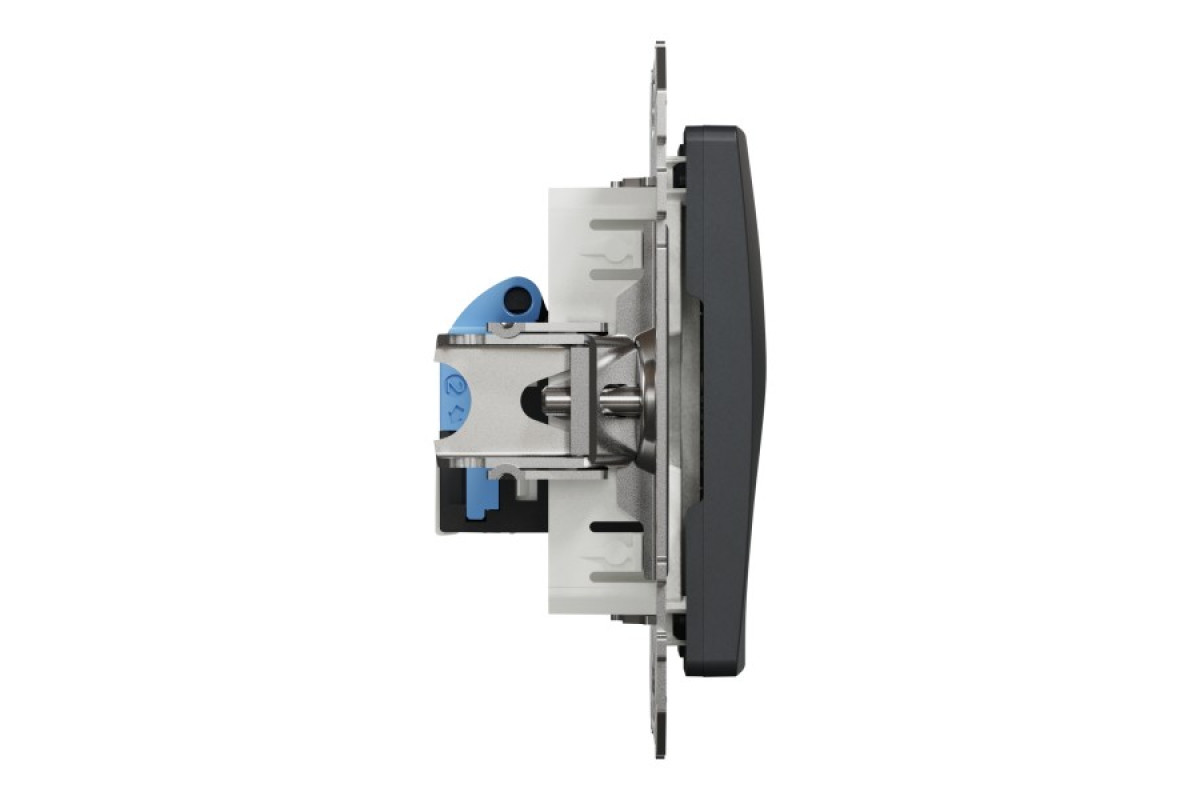 Комп'ютерна розетка, RJ45 CAT6 UTP, Чорна, Sedna Design (SDD114461)