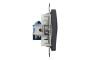 Комп'ютерна розетка, RJ45 CAT6 UTP, Чорна, Sedna Design (SDD114461)