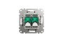 Подвійна комп'ютерна розетка RJ45 CAT 5E UTP, Венге Sedna Elements (SDD181452)