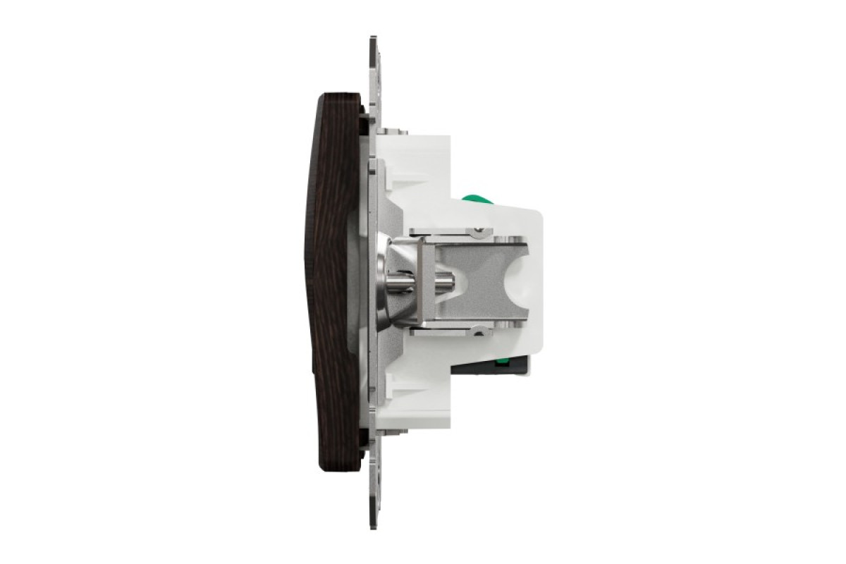 Подвійна комп'ютерна розетка RJ45 CAT 5E UTP, Венге Sedna Elements (SDD181452)
