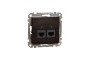 Подвійна комп'ютерна розетка RJ45 CAT 5E UTP, Венге Sedna Elements (SDD181452)
