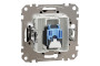 Комп'ютерна розетка, RJ45 CAT6 UTP, Венге, Sedna Elements (SDD181461)