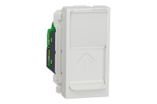 Розетка комп'ютерна RJ45, одинарна, категорія 5 UTP, 1  модуль, білий (NU341018)