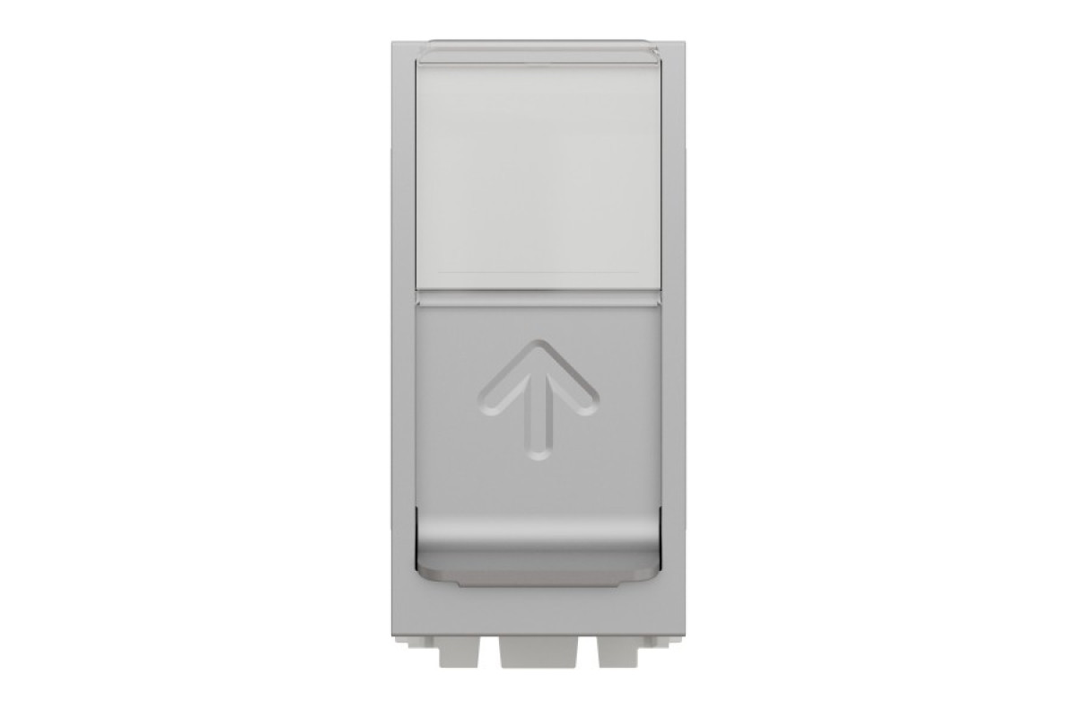 Розетка комп'ютерна RJ45, одинарна категорія 5 UTP, 1 модуль, алюміній (NU341030)