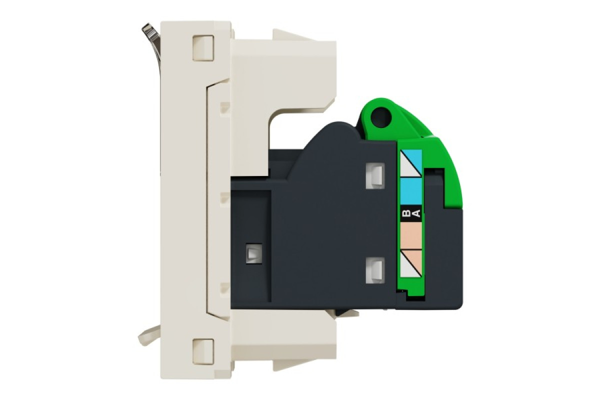 Розетка комп'ютерна RJ45, категорія 5 STP, 1 модуль, бежева Unica New Studio (NU341244)