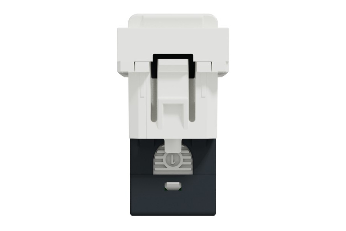 Розетка комп'ютерна RJ45, одинарна категорія 6, UTP, 1 модуль білий (NU341418)