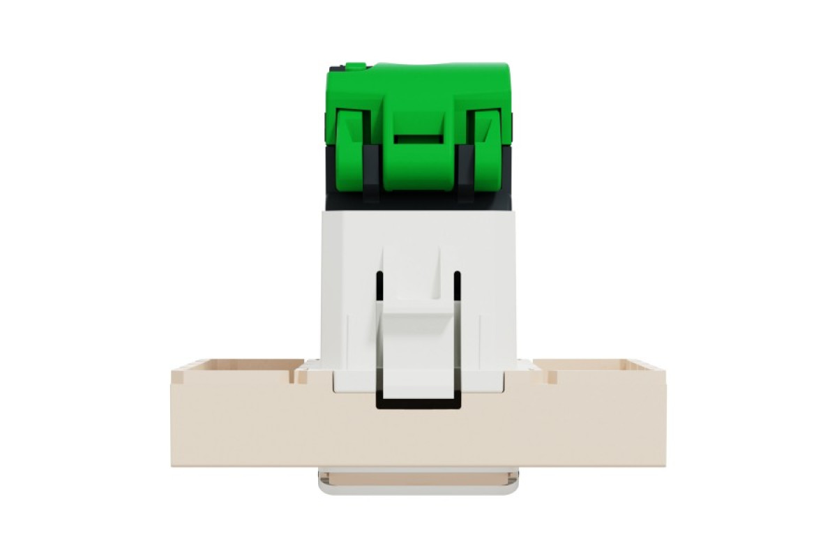 Розетка комп'ютерна RJ45, категорія 6 UTP, 2 модулі, бежева Unica New Studio (NU341544)