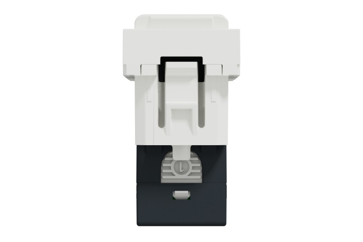 Розетка комп'ютерна RJ45, одинарна категорія 6 STP, 1 модуль білий (NU341618)