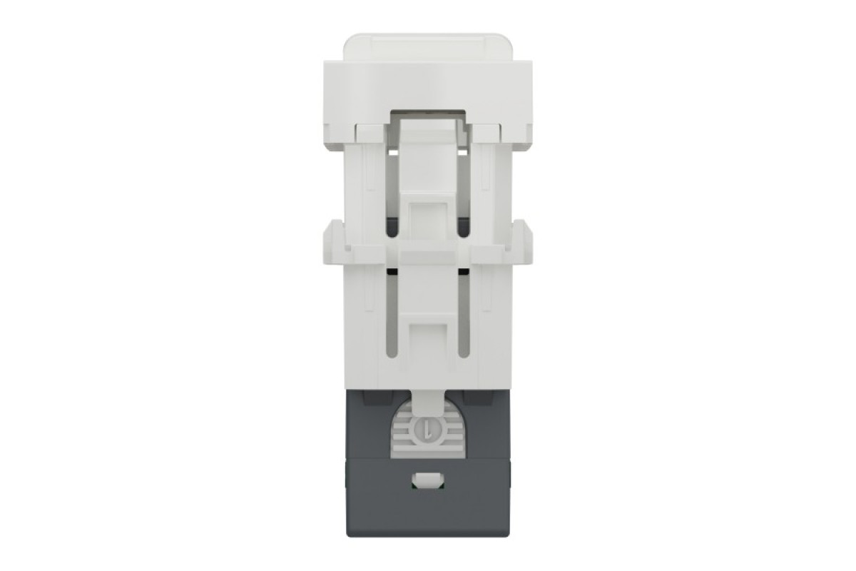 Розетка комп'ютерна RJ45 1-постова 6А FTP пряма з затвором, біла (NU344818)