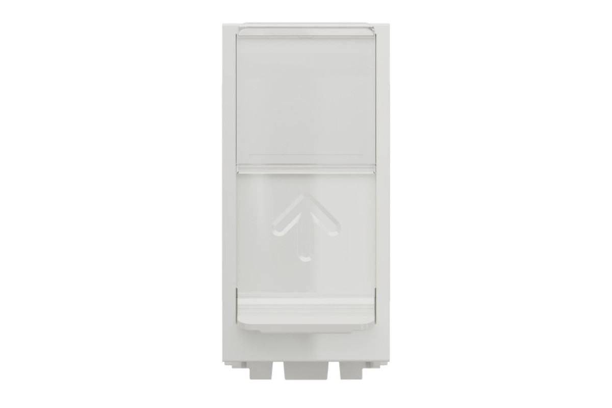 Розетка комп'ютерна RJ45 1-постова 6А FTP пряма з затвором, біла (NU344818)