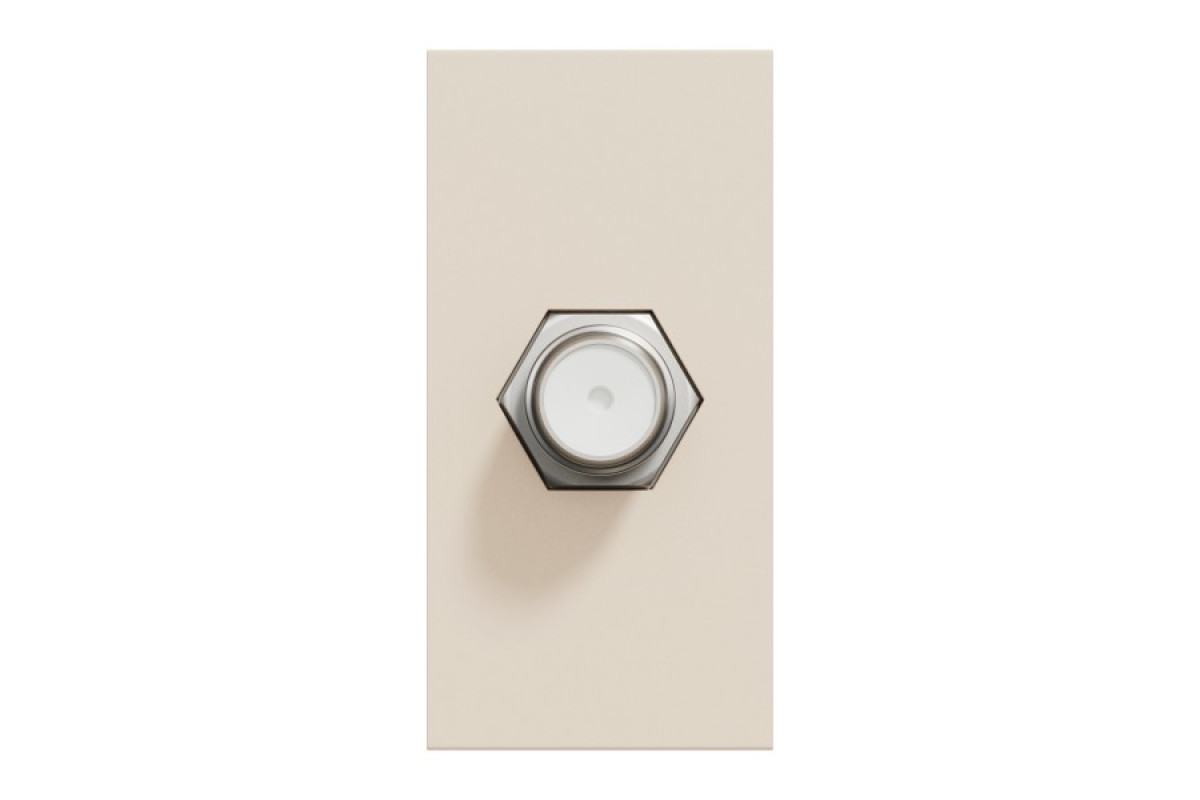 Розетка Coaxial F-type, 1 модуль, бежева Unica New Studio (NU346844)