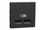 Розетка USB подв. 2.1А 2 модуля антрацит (NU341854)