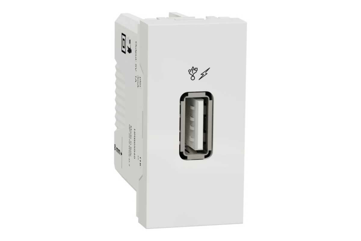 Розетка USB 1 модуль білий (NU342818)