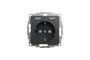 Розетка з заземленням + 2 USB тип А Чорний Sedna Design (SDD114052)
