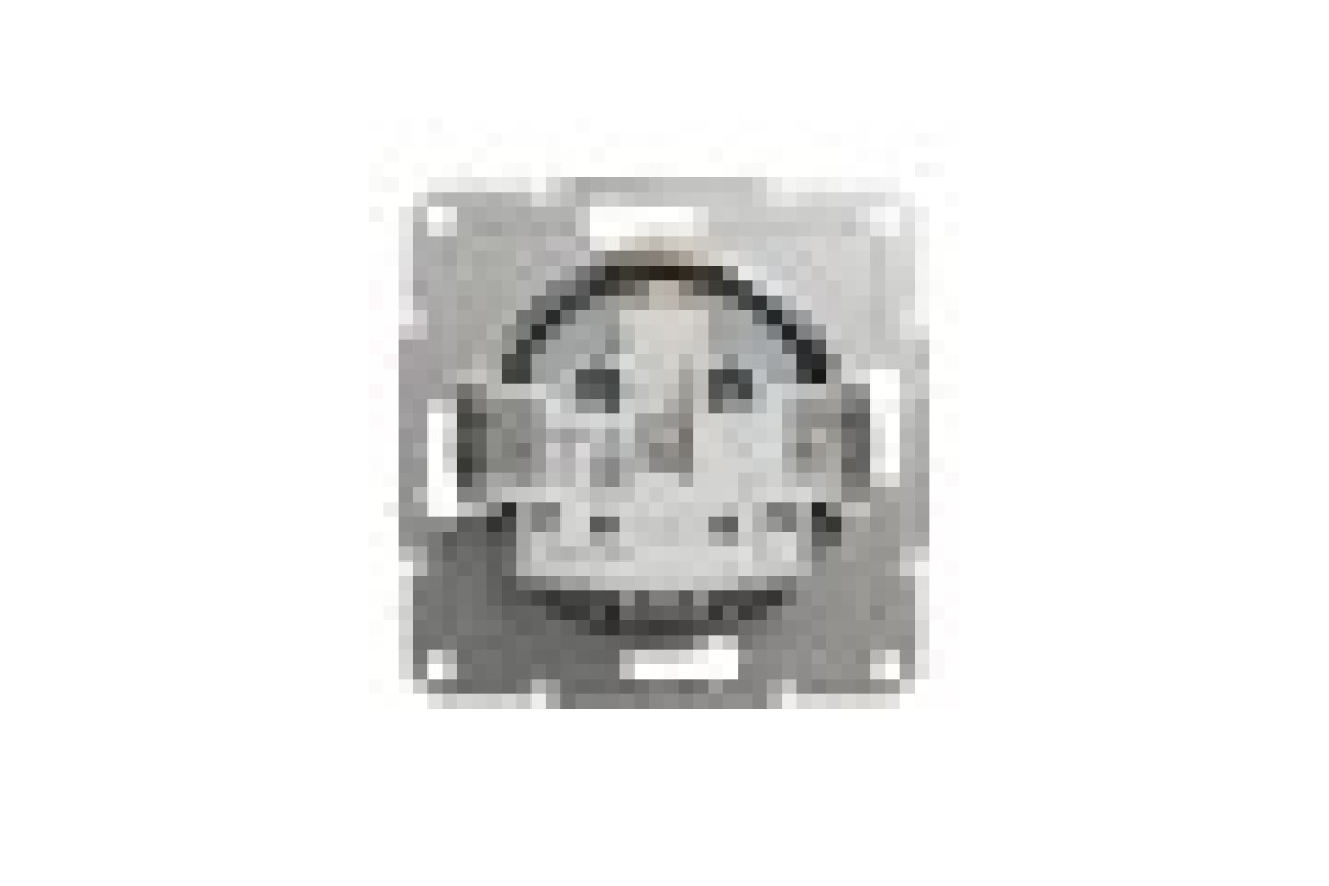 Розетка з заземленням, з захисними шторками Asfora Сталь (EPH2900262)