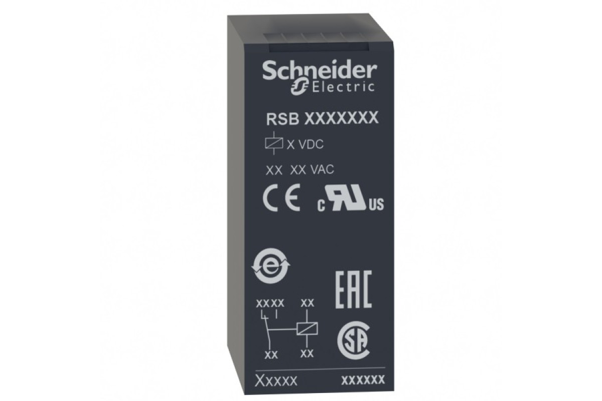 Реле інтерфейсне 1 CO, 240В, змінного струму (RSB1A160U7)