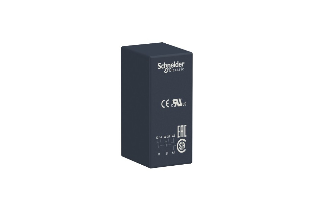 Інтерфейсне реле - Zelio RSB - 2 C/O - 48 V AC - 8 A (RSB2A080E7)