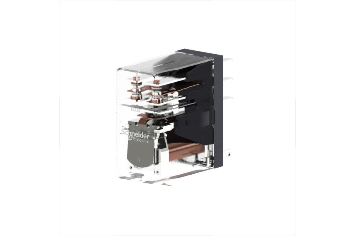 Реле управління - Zelio RXG - 2 C/O стандарт - 24 V DC - 5 A - Clear (RXG25BD)