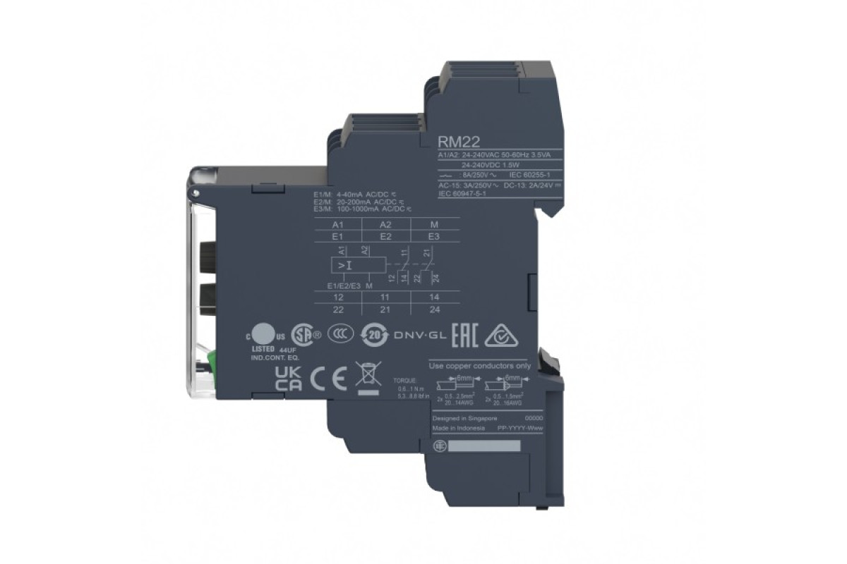 Реле контролю напруги 1-100В, 24/240В (RM22UA22MR)
