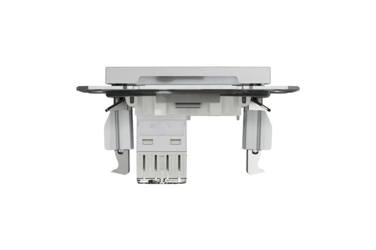 Розетка комп'ютерна RJ45 UTP категорія 5Е Asfora Алюміній (EPH4300161)