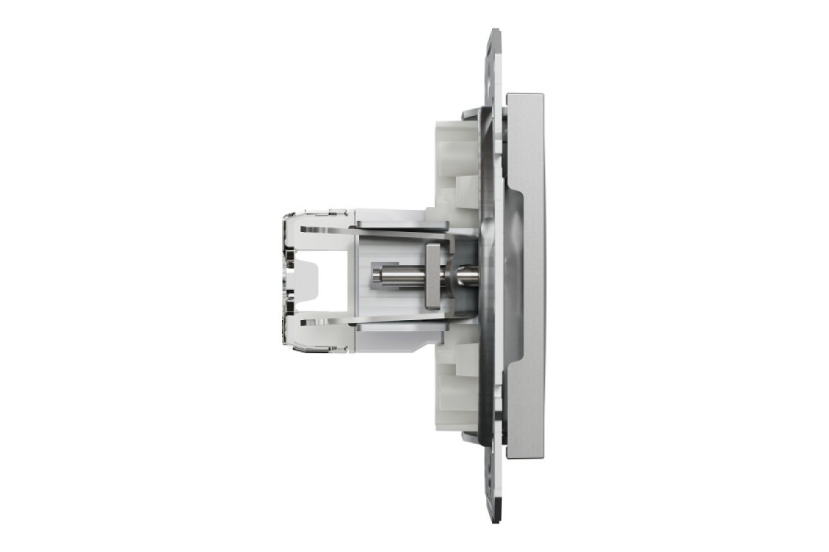 Розетка комп'ютерна RJ45 UTP категорія 5Е Asfora Алюміній (EPH4300161)