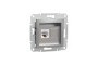 Розетка комп'ютерна RJ45 UTP категорія 5Е Asfora Алюміній (EPH4300161)