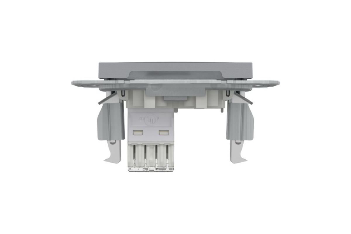 Розетка комп'ютерна RJ45 UTP категорія 5Е Asfora Сталь (EPH4300162)