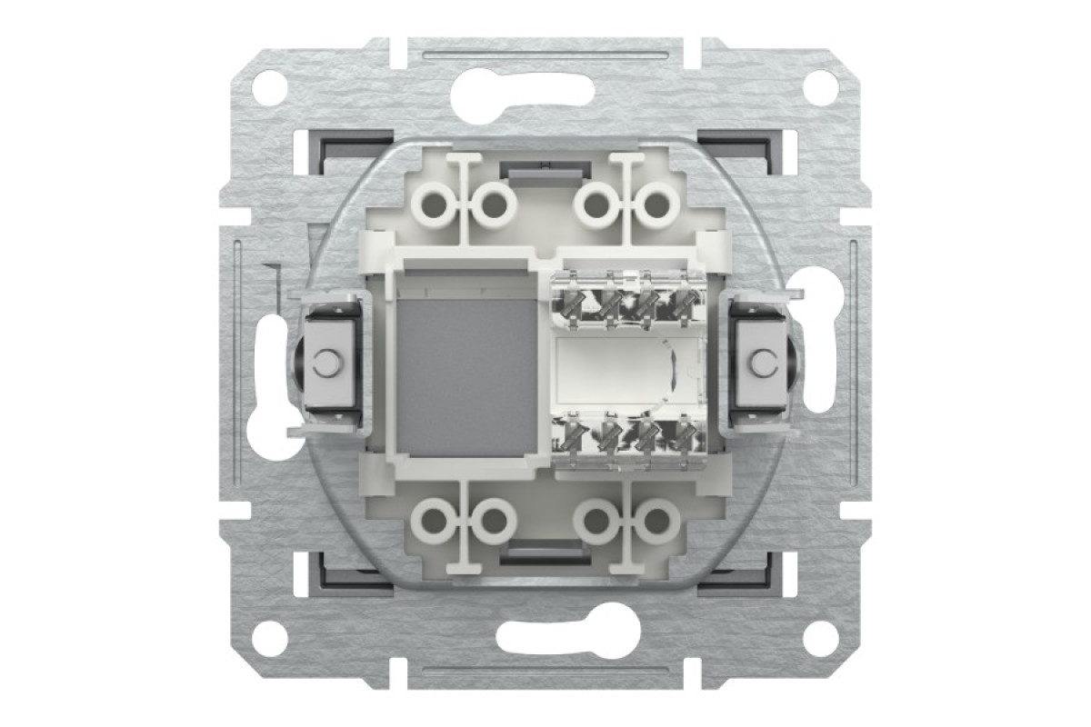 Розетка комп'ютерна RJ45 UTP категорія 5Е Asfora Сталь (EPH4300162)