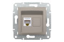 Розетка комп'ютерна RJ45 UTP категорія 5Е Asfora Бронза (EPH4300169)