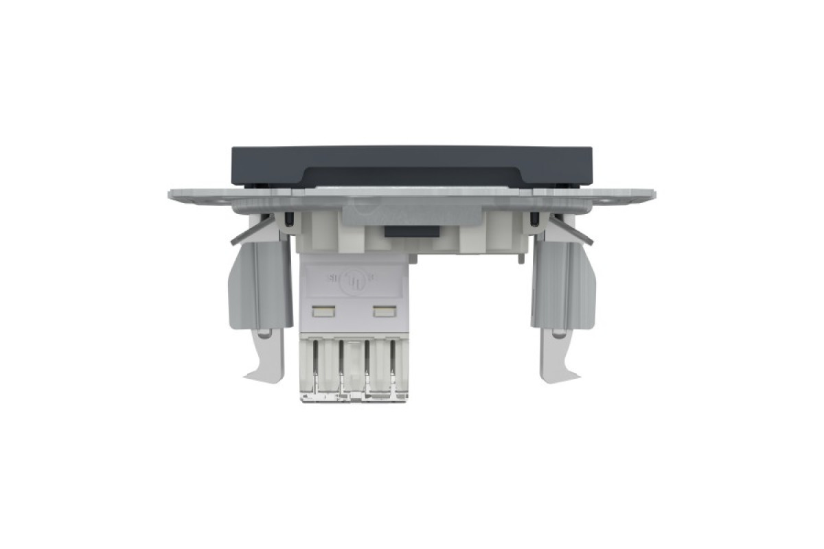 Розетка комп'ютерна RJ45 UTP категорія 5Е Asfora Антрацит (EPH4300171)