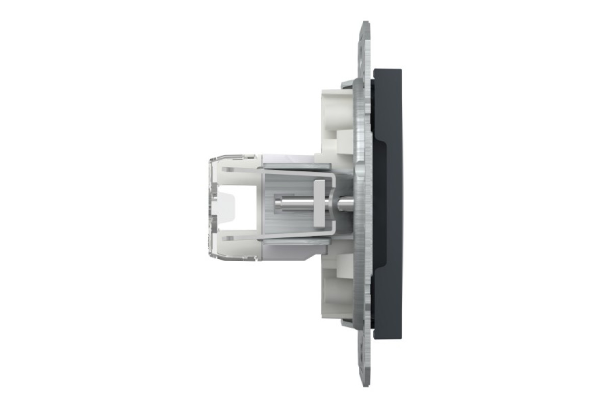 Розетка комп'ютерна RJ45 UTP категорія 5Е Asfora Антрацит (EPH4300171)