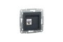 Розетка комп'ютерна RJ45 UTP категорія 5Е Asfora Антрацит (EPH4300171)