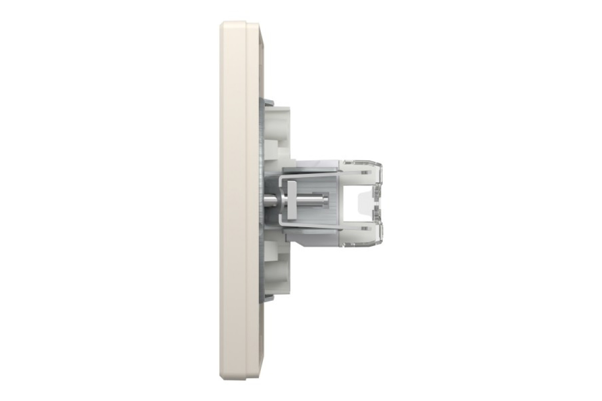 Розетка комп'ютерна RJ45 UTP категорія 5Е подвійна Крем Asfora (EPH4400123)