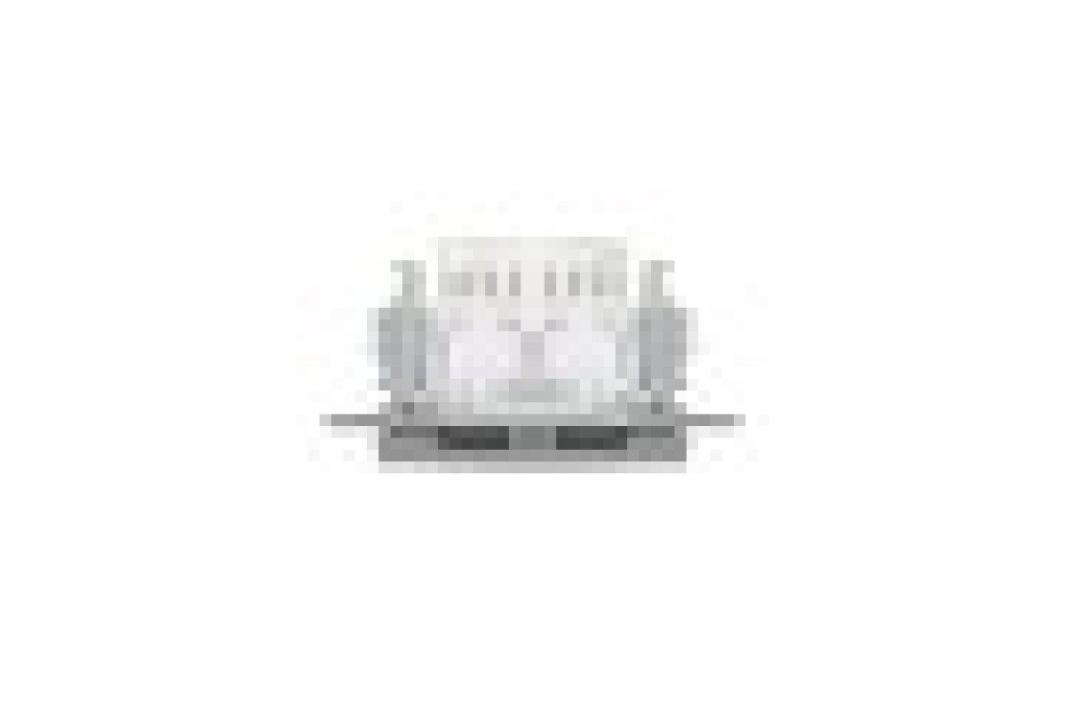 Розетка комп'ютерна RJ45 UTP категорія 5Е подвійна Asfora Алюміній (EPH4400161)