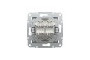 Розетка комп'ютерна RJ45 UTP категорія 5Е подвійна Asfora Сталь (EPH4400162)
