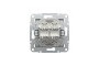 Розетка комп'ютерна RJ45 UTP категорія 5Е подвійна Asfora Бронза (EPH4400169)