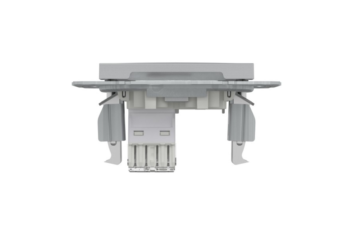 Розетка комп'ютерна RJ45 UTP категорія 6 Asfora Алюміній (EPH4700161)