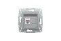 Розетка комп'ютерна RJ45 UTP категорія 6 Asfora Алюміній (EPH4700161)