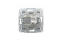 Розетка комп'ютерна RJ45 UTP категорія 6 Asfora Сталь (EPH4700162)