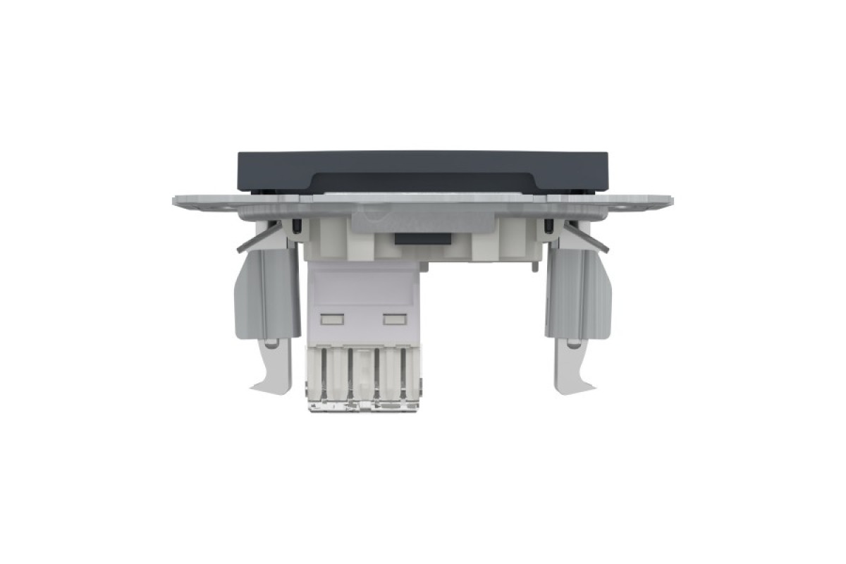 Розетка комп'ютерна RJ45 UTP категорія 6 Asfora Антрацит (EPH4700171)