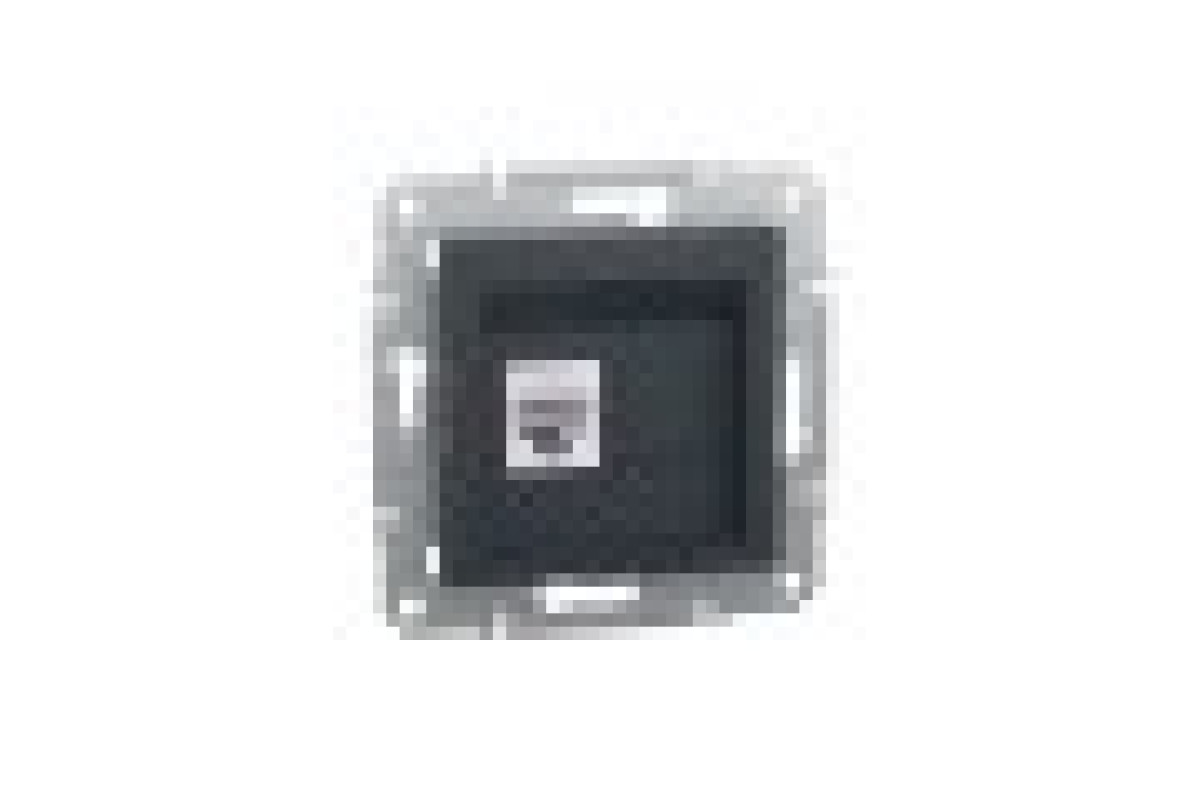 Розетка комп'ютерна RJ45 UTP категорія 6 Asfora Антрацит (EPH4700171)