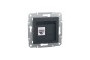 Розетка комп'ютерна RJ45 UTP категорія 6 Asfora Антрацит (EPH4700171)